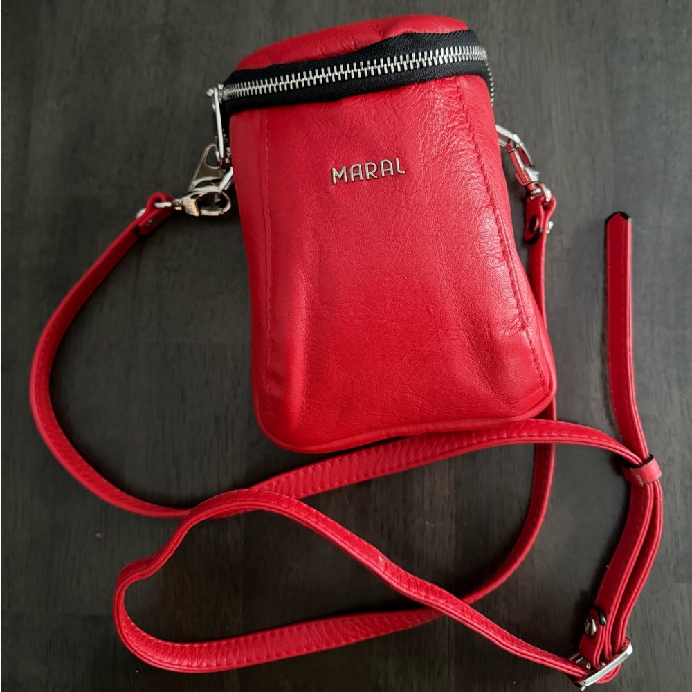 Leather Red Crossbody